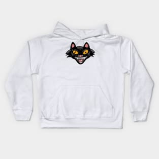 Vintage Halloween Cat Kids Hoodie